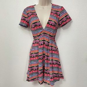 Show Me Your Mumu Ibiza Mini Dress Small Stripes